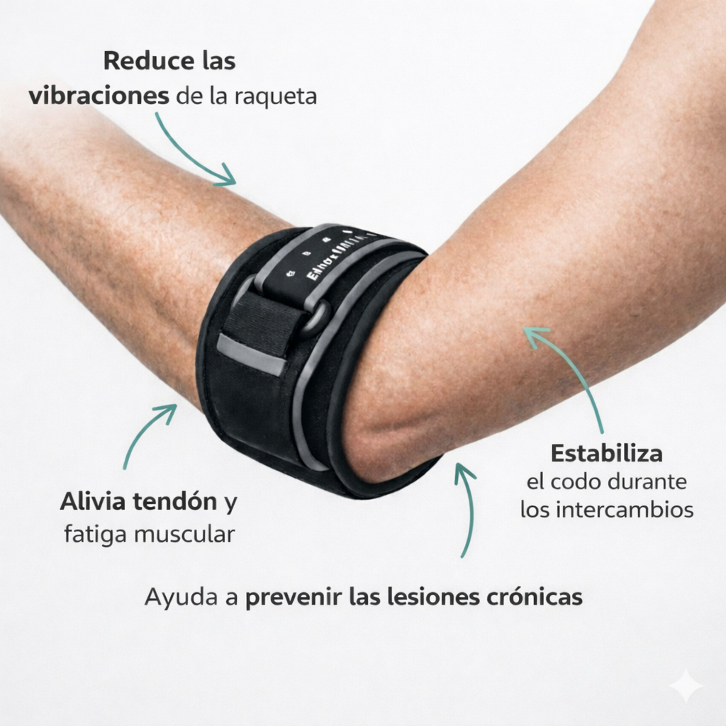 ElbowFix™ — Codera diseñada para el pádel